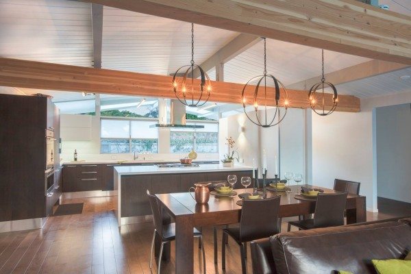 Eichlers tend to have a lot of natural light, but not many lighting fixtures, so choosing appropriate lighting is an important part of any renovation.