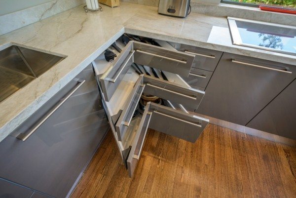 gray kitchen cabinets