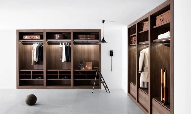 Floor to ceiling White Lacquered Closet Built Ins - Transitional - Closet