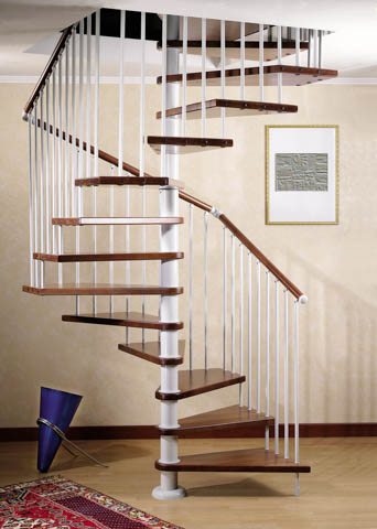 Spiral stairs, spiral staircases, curved staircases, curved stairs, custom made staircases, custom staircases from Italy, wood steps, glass steps, wooden stairs