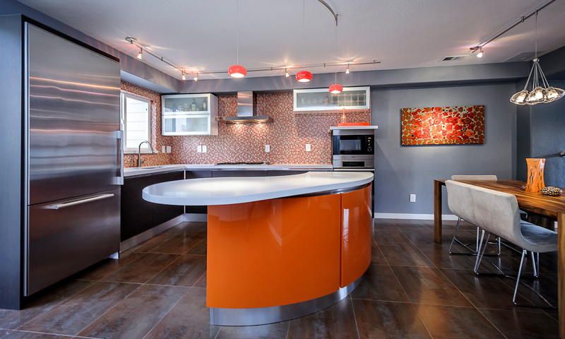 Kitchen Remodeling with Curved Island