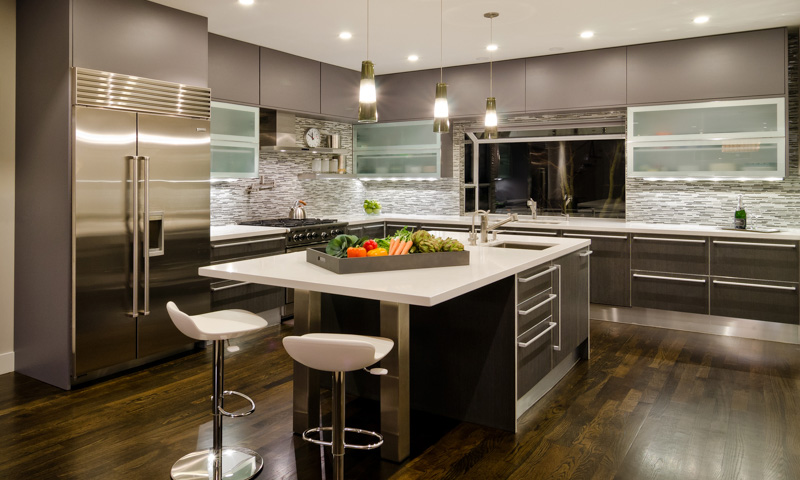 Gray & Stainless Modern Kitchen