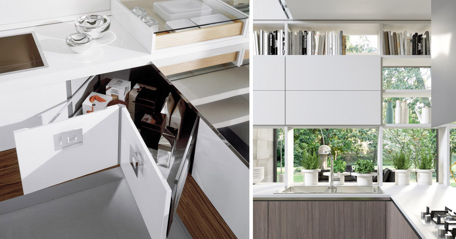 contemporary european kitchens storage solutions