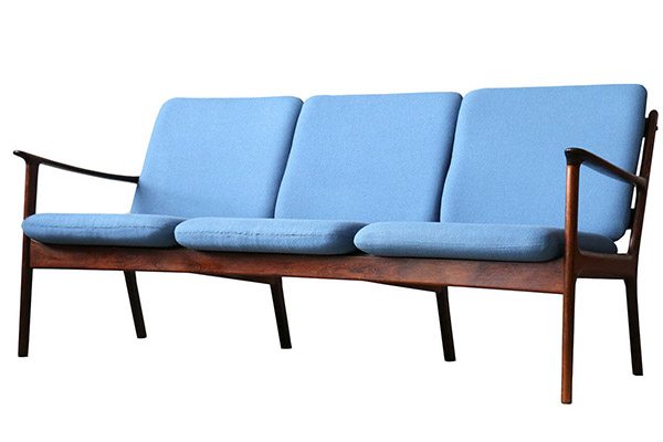 Danish Modern Jeppesen Brazilian Rosewood Sofa from Ole Wanscher.