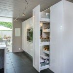 Renovations to Eichler kitchens require a strict attention to the integrity of the design. This Eichler in Sunnyvale uses cabinets from the Aran Cucine Penelope collection in Ash Larch, with white glossy cabinets from the Doga collection. The countertop is Silestone in White Storm, with a sink and faucet from Blanco. The refrigerator and freezer are from Liebherr, BlueStar range and FuturoFuturo hood, with a dishwasher, oven, and steam oven from Miele. In the bathrooms we used vanities from GB Group’s Sahara collection.