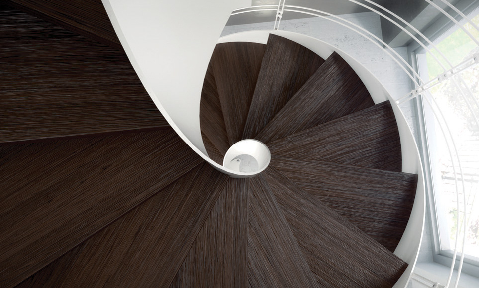 Wave Modern Spiral Staircase Cast Stairs