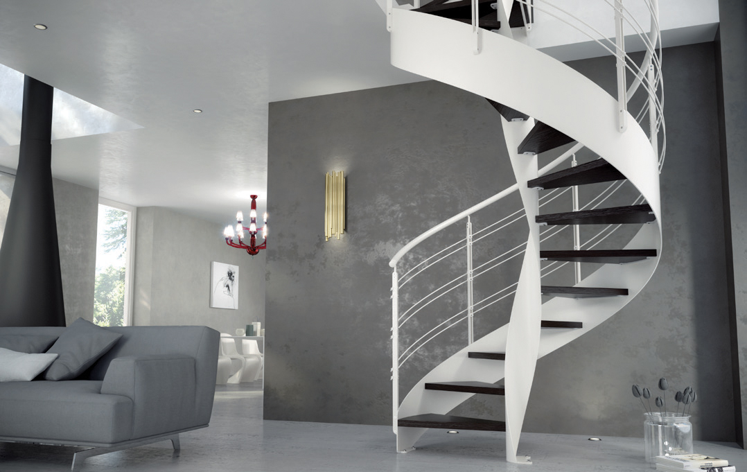 Wave modern staircase by CAST Stairs