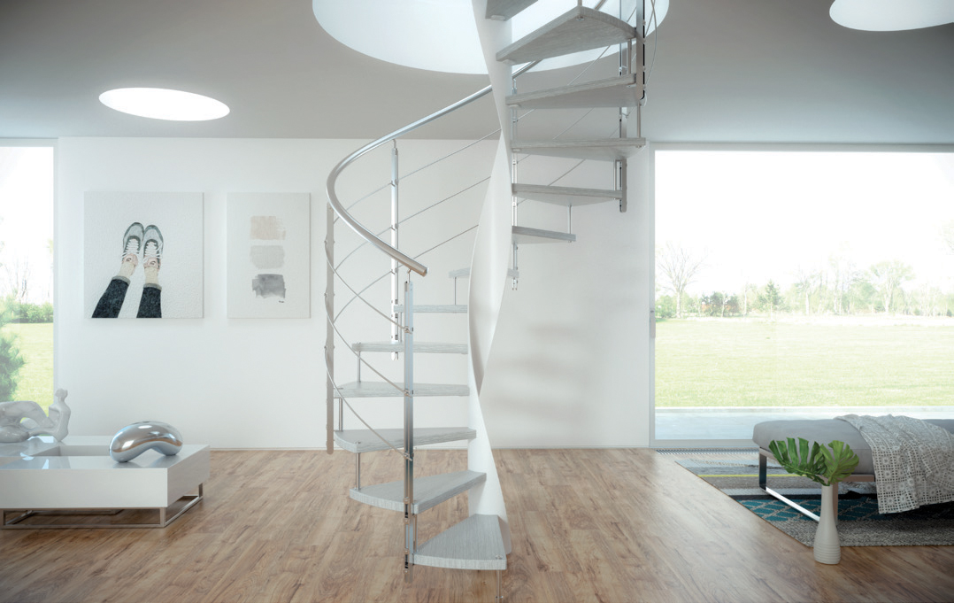 Wind Modern Spiral Staircase by CAST