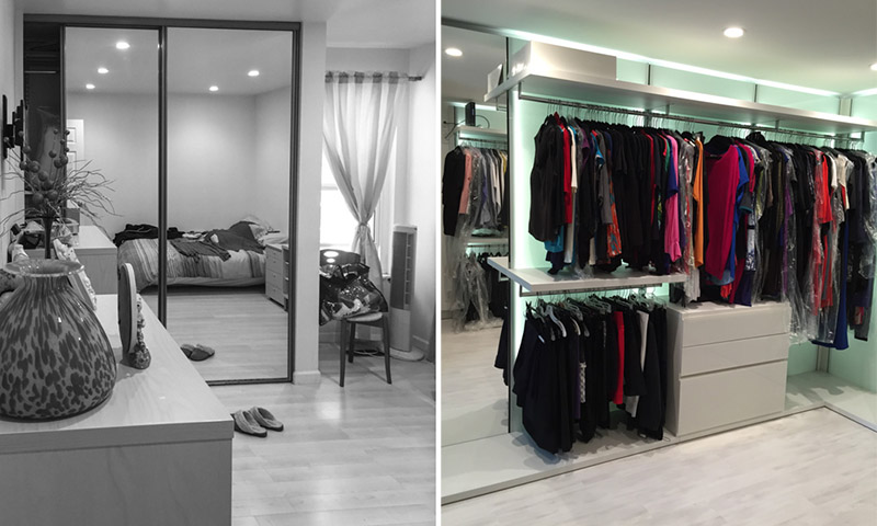 how to transform a spare room into a custom closet