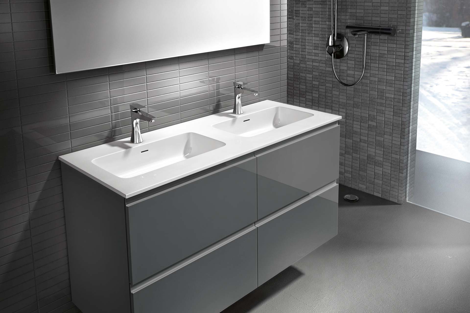 Euro Bathroom Vanity 18 Inch Depth