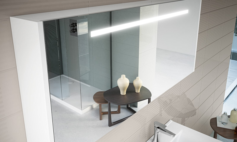 modern bathroom mirrors and lamps