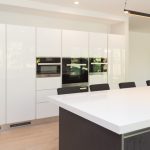 custom kitchen design white gray