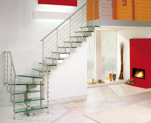 glass staircase