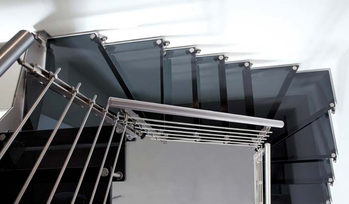 glass staircase