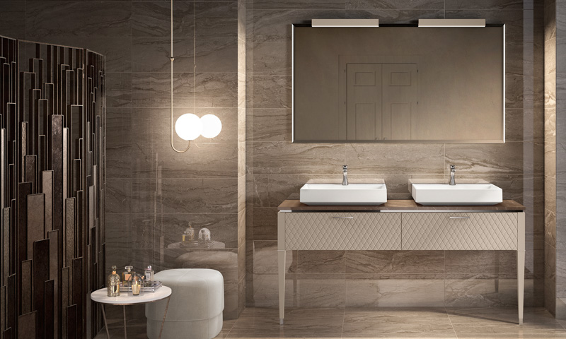 modern bathroom mirrors and lamps