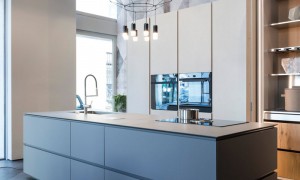 Fenix NTM nanotech kitchen countertop cabinets