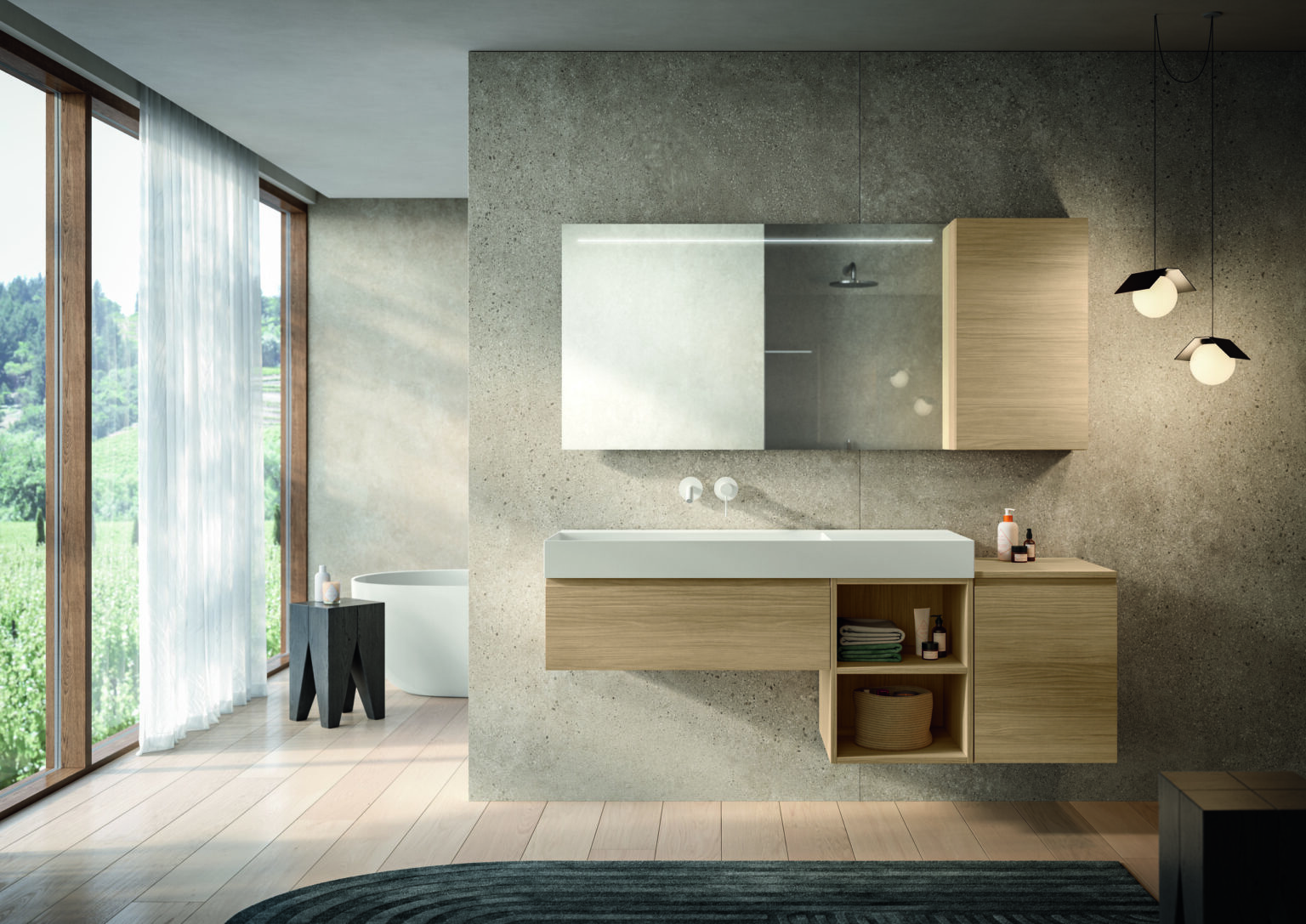 Modern Bathroom Vanity – Moon | European Cabinets & Design Studios