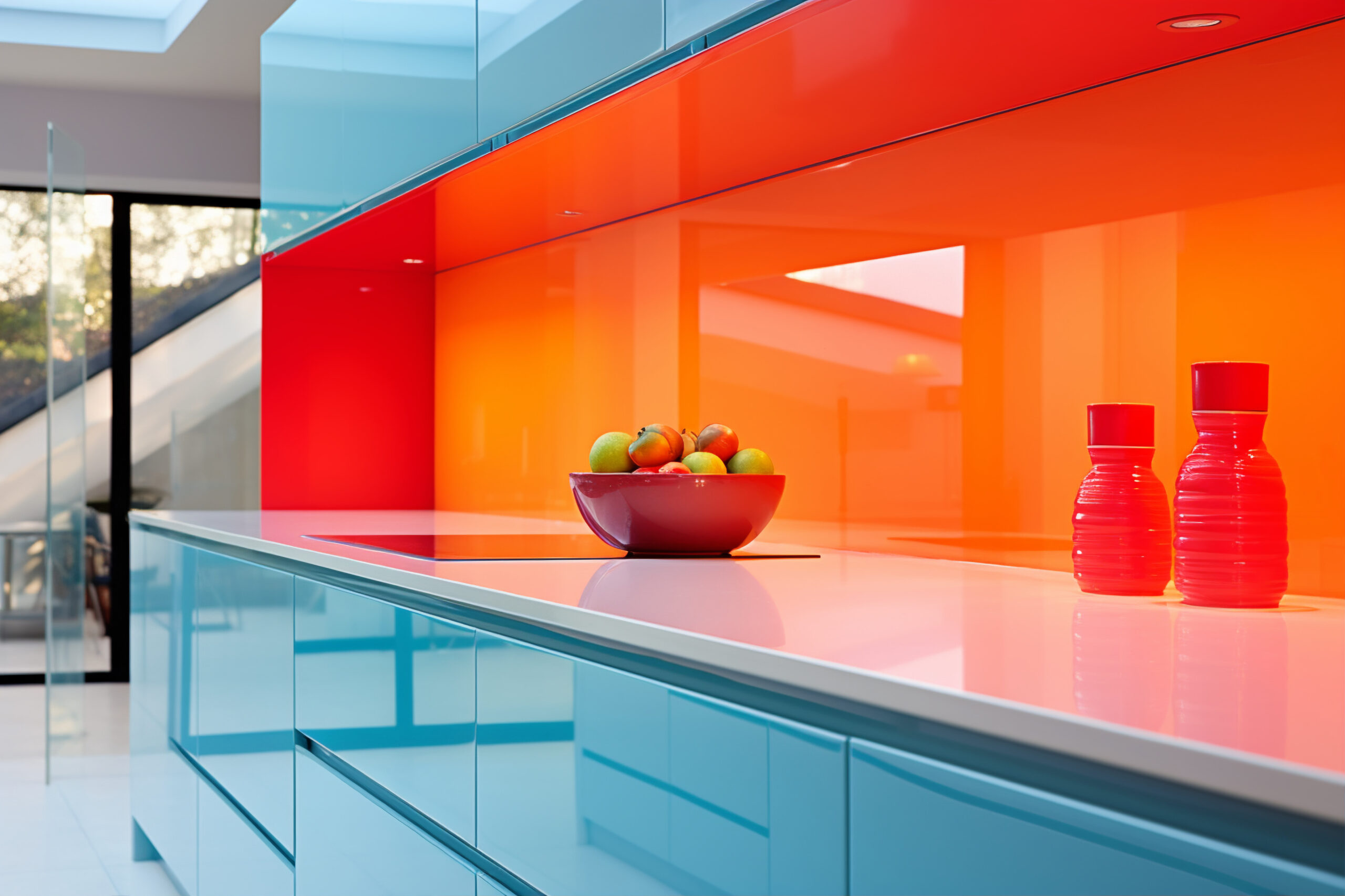 Neon Color kitchen cabinet 
