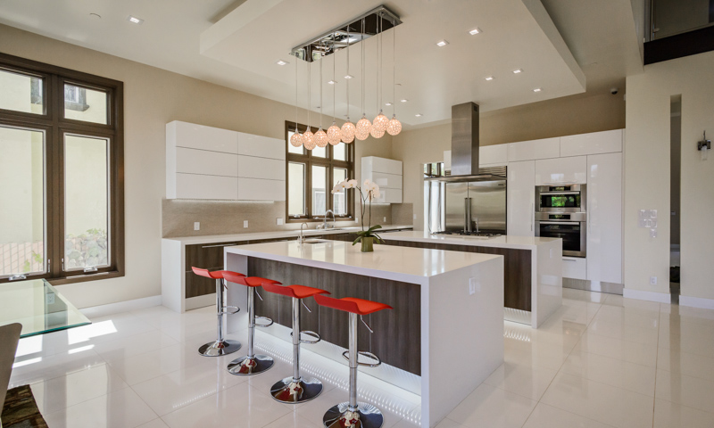 Expansive Kitchen with Double Islands